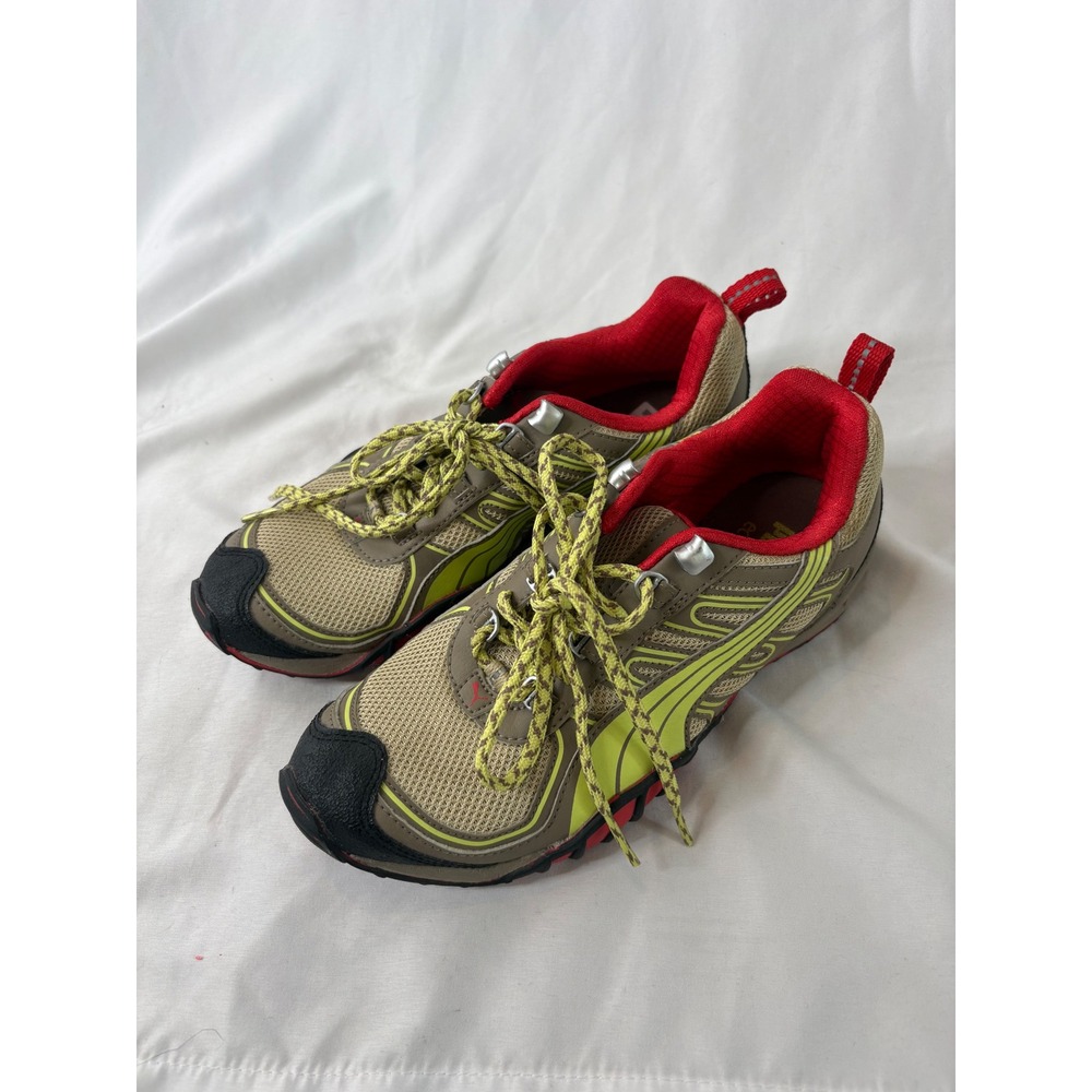 Puma Women's Athletic Sneakers Beige Lime Red